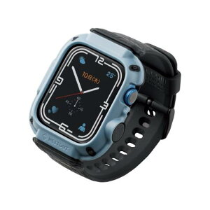 �G���R�� Apple Watch (�A�b�v���E�H�b�`) �P�[�X �o���p�[ �o���h��̌^ 45mm [Apple Watch 8 7 �Ή�] NESTOUT�V���[�Y �A�E�g�h�A �ϏՌ� �Ռ��z�� �ČRMIL�K�i �X���[�L�[�u���[ AW-21ABBNESTBU