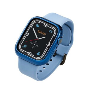 �G���R�� Apple Watch (�A�b�v���E�H�b�`) �P�[�X �o���p�[ 45mm [Apple Watch 8 7 �Ή�] �\�t�g�o���p�[ ���^���b�N�f�U�C�� �l�C�r�[ AW-21ABPUNV