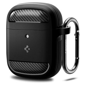 Spigen Pixel Buds A-Series �P�[�X �ϏՌ� PC TPU ��d�\�� ���C�����X�[�d �Ή� �J���r�i �����O�t�� �y�� �L�Y�h�~ �Ռ� �z�� �V���v�� ���M�b�h�E�A�[�}�[ ASD01344 (�u���b�N)