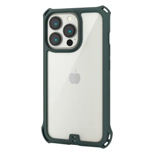 �G���R�� iPhone 13 Pro 3�� �n�C�u���b�h�P�[�X �ϏՌ� ZEROSHOCK �t���[���J���[ �J�[�L PM-A21CZEROFCKH