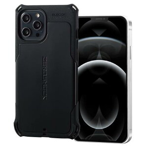 �G���R�� iPhone 12 Pro Max �n�C�u���b�h�P�[�X ZEROSHOCK MAGKEEP �u���b�N PM-A20CZEROMBK