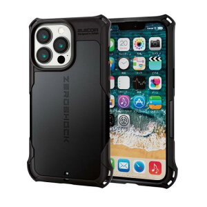 �G���R�� iPhone 13 Pro/�n�C�u���b�h�P�[�X/ZEROSHOCK/�u���b�N