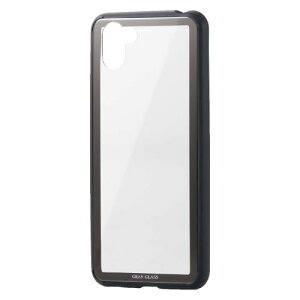 �G���R�� AQUOS R3 �P�[�X �n�C�u���b�h�P�[�X [�K���X�ƃ\�t�g�f�ނ�2��\���Ŗ{�̂�ی�] ���������A���K���X�̗p FRAME DESIGN design for AQUOS �u���b�N PM-AQR3HVCG6BK