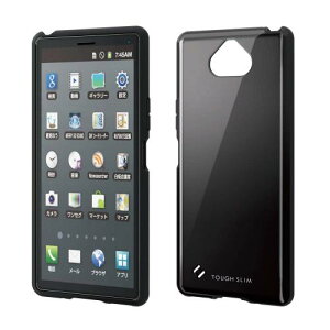 �G���R�� Xperia 8 �P�[�X TOUGH SLIM �ϏՌ�×���y [�G�A�[�N�b�V�����ŏՌ��z��] �u���b�N PM-X8TS2BK
