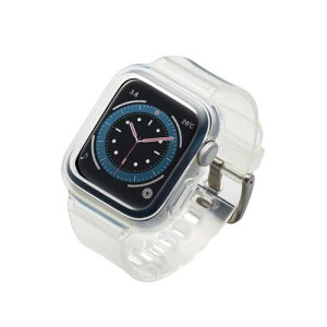�G���R�� Apple Watch (�A�b�v���E�H�b�`) �P�[�X �o���p�[ �o���h��̌^ 40mm [Apple Watch SE2 SE 6 5 4 �Ή�] ���� �N���A�f�U�C�� �\�t�g TPU �N���A AW-20SBBUCR