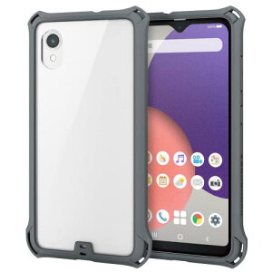 �G���R�� Galaxy A22 5G �n�C�u���b�h�P�[�X ZEROSHOCK �t���[���J���[ �O���[ PM-G217ZEROFCGY