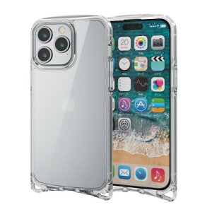 �G���R�� iPhone15 Pro Max �P�[�X TOUGH SLIM LITE �V�����_�[�X�g���b�v�z�[���t�� �ϏՌ� �Ռ��z�� ���^ �y�� [�S���z�u�̃G�A�[�N�b�V�������Ռ����z��] �N���A PM-A23DTSLASHCR