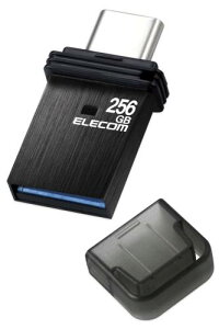 �G���R�� USB������ 256GB USB3.2(Gen1) Type-C �L���b�v�� �u���b�N MF-CAU32256GBK