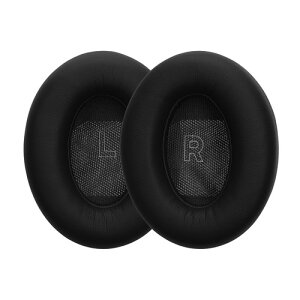 kwmobile 2x �w�b�h�z���J�o�[ Bose QC Ultra/QuietComfort Ultra�Ή� �����p�C���[�p�b�h - �N�b�V���� PU���U�[ ���F �u���b�N