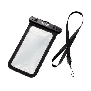 �G���R�� �X�}�z �h���P�[�X IPX8 ���[10m �l�b�N�X�g���b�v�t�� [ iPhone 14 / 13 / SE �ȂǁA6.9�C���`�ȉ��̃X�}�[�g�t�H���Ή�] �u���b�N P-WPSN04BK