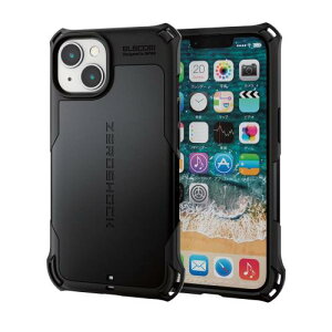 �G���R�� iPhone14 / 13 �P�[�X �J�o�[ ZEROSHOCK �ϏՌ� �Ռ��z�� �l�p�_���p�[�\�� ��w�\�� �n�j�J���\�� [Magsafe�Ή���iPhone14/13��p�n �X�g���b�v�z�[���t�� �u���b�N PM-A22AZEROMBK