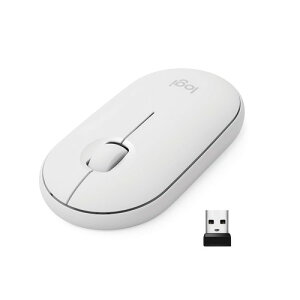 Logitech Pebble M350 ���C�����X�}�E�X Bluetooth�܂���USB�t�� - �T�C�����g�A�X�����R���s���[�^�}�E�X �Â��ȃN���b�N�t�� iPad�A�m�[�g�p�\�R���APC�AMac�p - �I�t�z���C�g