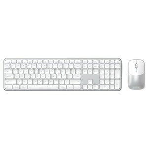 Satechi Slim CEX1 ���C�����X�L�[�{�[�h �}�E�X�Z�b�g Bluetooth �V���o�[ / �X�y�[�X�u���b�N CEX3 2.4GHz 4-in-1�ڑ�
