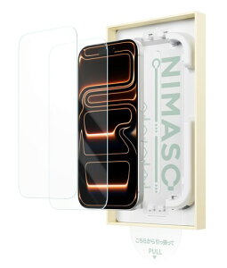 �o���yBox NIMASO �S�����K���X�t�B���� iPhone �p �ϏՌ� �d�x9H �����K���X ���� �ی�t�B���� iPhone 18 Pro Max/iPhone 17 Pro Max�p/iPhone 18 Pro/17 Pro�p iPhone18Pro Max/iPhone17Pro