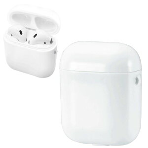 �G���R�� AirPods �P�[�X ���C�����X�[�d�Ή� 0.8mm��/1.0mm�� �R�l�N�^�L���b�v �X�g���b�v�z�[���t �z���C�g AVA-APUCWH �\�t�g�P�[�X �n�[�h�P�[�X ���^�݌v AVA-APPCWH