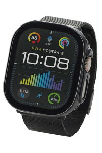 �G���R�� Apple Watch �P�[�X 49mm Ultra 2/Ultra �h�� IPX7 �����K���X �w��h�~���H �t���J�o�[�P�[�X AW-23CFCGESV �V���o�[ / �u���b�N 3/2/Ultra AW-23CFCGEBK