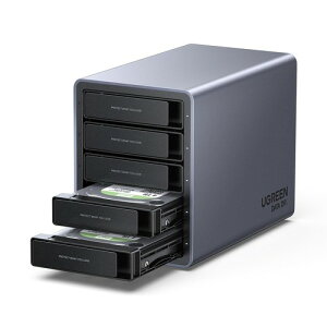 UGREEN HDD �P�[�X RAID�@�\ HDD �n�[�h�f�B�X�N�P�[�X 2.5�C���`/3.5�C���` 32TB×5��Ή� 5Gbps�����]��