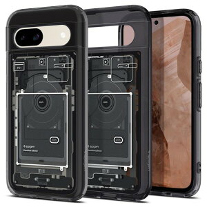 Spigen Made for Google �F�� Google Pixel 7a/8a/9a/10a �P�[�X �E���g�� �n�C�u���b�h �[���E���� / �N���X�^���E�N���A / �}�b�g�E�u���b�N Pro 11 XL Pixel8