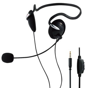 �G���R�� �w�b�h�Z�b�g �L�� �l�b�N�o���h �}�C�N�t�� 4�� 3.5mm�ڑ� [ �e�����[�N PS5 PS4 NintendoSwitch �Ή� ] �~���[�g�@�\ �y�� �t���L�V�u���A�[�� ���� 1.8m �u���b�N HS-NB03STBK