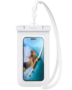 Spigen �X�}�z �h���P�[�X 1�� ���� iPhone Pixel Xperia �ő�8.2�C���`�Ή� �^�b�`�\ ��F�� ���� �����B�e �����C ���� �ނ� �C IPX8�F�� ���S�h�� �l�b�N�X�g���b�v�t�� A601 ACS06006 (�z���C�g)