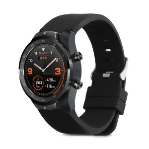 kwmobile �����x���g Ticwatch Pro Smartwatch�Ή� �o���h - �V���R���o���h �\�t�g TPU �ϋv�� ���F �u���b�N