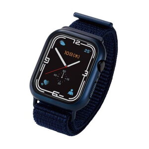 �G���R�� Apple Watch �A�b�v���E�H�b�` �P�[�X �J�o�[ �o���h��̌^ 45mm 8 7 �Ή� �K���X �t���J�o�[ �t�@�u���b�N AW-21ABCFBWH