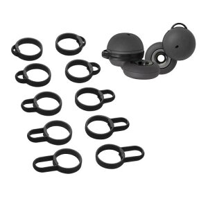 kwmobile 5x Sony LinkBuds WF-L900�Ή� �C���[�s�[�X - �C���[�`�b�v �����p �V���R�� �����h�~ ���F �u���b�N