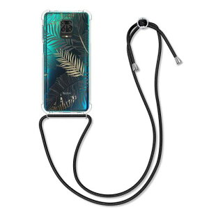 kwmobile �X�}�z�V�����_�[ Xiaomi Redmi Note 9S / 9 Pro / 9 Pro Max�Ή� �P�[�X - �V�����_�[ �N���A TPU �J�o�[ �X�g���b�v�t�� - ���|�� ��|�� �ϏՌ� ���V�̗t 21-22-03