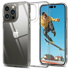 Spigen iPhone14 Pro�P�[�X �N���A �X�g���b�v�z�[���t�� 9H �w�� �����K���X ���ςȂ� �O�w�\�� �ČRMIL�K�i �ϏՌ� �Ռ��z�� tpu�o���p�[ �l������~�� �J�����ی� �N�H�[�c�E�n�C�u���b�h ACS04974 (