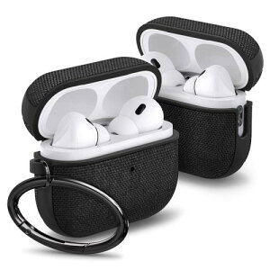 Spigen Airpods Pro2 �P�[�X �t�@�u���b�N ���C�����X�[�d �Ή� �J���r�i �����O ����~�߃t�B���� �t�� �Ռ� �z�� �y�� �L�Y�h�~ �ϏՌ� ACS05483 ()