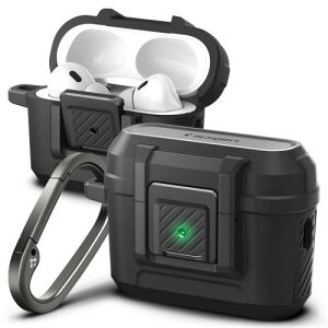 Spigen Airpods Pro2 �P�[�X ���b�N�@�\ ���C�����X�[�d �����h�~ �J���r�i�t�� ��̌^ �ϏՌ� �J�o�[ �Ռ� �z�� �[�d���C�g ���b�N�E�t�B�b�g ACS05485 ()