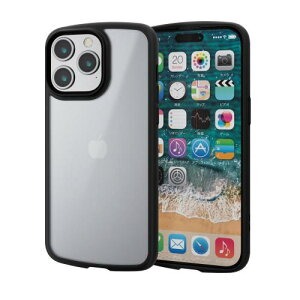 �G���R�� iPhone15 Pro Max �P�[�X TOUGH SLIM LITE ������ �ϏՌ� �Ռ��z�� ���^ �y�� �w��h�~ �X�g���b�v�V�[�g�t�� �X�g���b�v�z�[���t�� �u���b�N PM-A23DTSLFCSBK 1)�P�[�X�P��