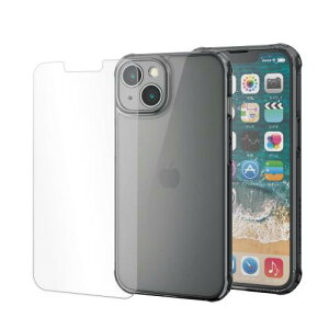 �G���R�� iPhone14 �P�[�X �K���X�t�B�����t�� ZEROSHOCK �ϏՌ� �Ռ��z�� ������ �}�b�g �w��y�� ���ϖh�~ �u���b�N PMWA22AZEROT3BK