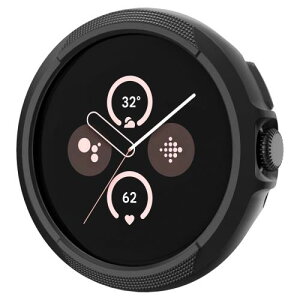 Spigen Pixel Watch 3 45mm �P�[�X �Ռ��z�� �V���v�� �X���� ���L�b�h�E�G�A (�}�b�g�E�u���b�N) Google Pixel Watch 3 45mm