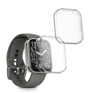 kwmobile 2x �P�[�X 22mm Amazfit Bip 6 / Bip 5 / GTS 3 / Balance 2�Ή� �J�o�[ - �t���J�o�[ �V���R�� �ϏՌ� �S�̕ی� ����