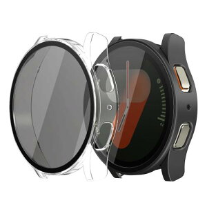 kwmobile 2x �P�[�X Samsung Galaxy Watch 7 44mm�Ή� �J�o�[ - �t���{�f�B �K���X �ϏՌ� �`�����h�~ ����/���F