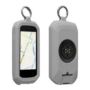 kwmobile �J�o�[ Garmin Edge 1050�Ή� �P�[�X - �V���R�� GPS �T�C�N���R���s���[�^ ���]�� �i�r �ی�P�[�X �L�[�����O�t�� �u���b�N / ���C�g�O���[