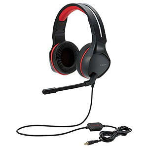 ELECOM �Q�[�~���O�w�b�h�Z�b�g 4�Ƀ~�j�v���O�ڑ� �����I�[�o�[�w�b�h�^�C�v 50mm�h���C�o �u���b�N GM-HSG01BK