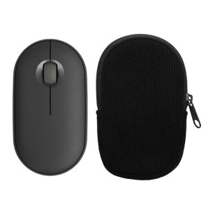 kwmobile Logitech Pebble Mouse 2 M350s / M350�Ή� �ی�P�[�X �}�E�X �ϏՌ� - �R�[�f�����C �}�E�X�ی� ���[�P�[�X �A���e�B�[�N�s���N / �r���e�[�W �u���[ / �u���b�N ���F
