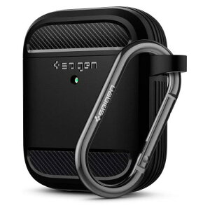 [Spigen] Apple AirPods �P�[�X �J�o�[ ��1���� / ��2���� �Ή� (�J���r�i �����O�t��) TPU ���[�P�[�X �Ռ� �z�� �y�� �L�Y�h�~ �h�o �ϏՌ� �V���v�� ����~�� ���C�����X�[�d �Ή� �G�A�|�b�Y�P�[�X 
