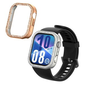 kwmobile 2x �t���[���J�o�[ Huawei Watch Fit 4�Ή� �P�[�X - �X�}�[�g�E�H�b�` �ی� �ϏՌ� �V���o�[/ �V���o�[ / �s���N�S�[���h / ���� / ���F �V���o�[/�s���N�S�[���h ����/���F