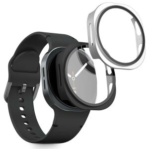 kwmobile 2x �P�[�X Samsung Galaxy Watch 8 44mm �Ή� �J�o�[ - �t���{�f�B �K���X �ϏՌ� �����^ ����/���F ���� / ���F / ���F / �V���o�[ ���F/�V���o�[