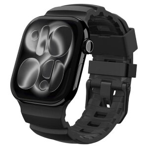 Spigen Apple Watch �o���h 49/46/45/44mm �ʋC���� �E�H�b�`�o���h Ultra 3/Ultra 2/Ultra/11/10/9/8/7/6/5/4/SE3/SE2/SE�Ή� �V���R�� �X�g���b�v ���ɗD�����f�� �X�|�[�c WBS2 AMP10509