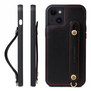 HANATORA for iPhone 15Plus �P�[�X �{�v �ϏՌ� �w�ʃx���g �X�g���b�v�����O �X�}�z�P�[�X �X�}�z �X�^���h�@�\ �R�[�h�z���_�[ �K���X�t�B���� �t�� �I�C���h���U�[ �M�t�g �u���b�N GH-15Plus-Black-m