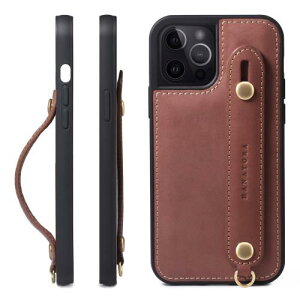 HANATORA for iPhone 15Pro �P�[�X �{�v �ϏՌ� �w�ʃx���g �X�g���b�v�����O �X�}�z�P�[�X �X�}�z �X�^���h�@�\ �R�[�h�z���_�[ �K���X�t�B���� �t�� �I�C���h���U�[ �M�t�g �`���R GH-15Pro-Choco-m