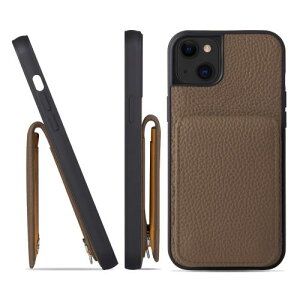 HANATORA for iPhone 15Plus �P�[�X �o���p�[�^ �{�v �X�}�z�P�[�X �X�}�z �J�[�h�|�P�b�g �X�^���h �V�����_�[�X�g���b�v �t�� �V�������N�J�[�t���U�[ �g�[�v SCPG-15Plus-Taupe �M�t�g �a���� ���� �j