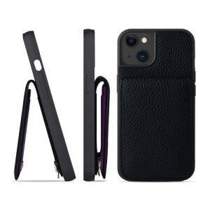 HANATORA for iPhone 15 �P�[�X �o���p�[�^ �{�v �X�}�z�P�[�X �X�}�z �J�[�h�|�P�b�g �X�^���h �V�����_�[�X�g���b�v �t�� �V�������N�J�[�t���U�[ �u���b�N SCPG-15-Black �M�t�g �a���� ���� �j��