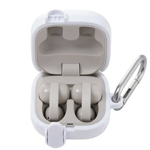 �G���R�� LinkBuds Clip �n�C�u���b�h�P�[�X �ϏՌ� �Ռ��z�� ���b�N�@�\ �G�A�[�N�b�V���� �J���r�i�t�� TOUGH SLIM PC+TPU�f�� �z���C�g TWS-SO261TSLWH