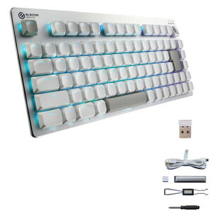 �G���R�� �Q�[�~���O�L�[�{�[�h V custom VK520 ���[�v�� Bluetooth 2.4Ghz���� �L�� ���E�� ���J�j�J�� 75%�T�C�Y TK-VK520LLBK �u���b�N / �z���C�g TK-VK520LLWH