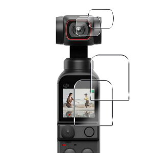 2+2���Z�b�g �Ή� DJI POCKET 2 / DJI OSMO POCKET �K���X�t�B���� 2�� + �����Y�ی�t�B���� 2�� �d�x9H ���{���Ɏq�� �Ή� DJI POCKET 2 �t�B���� �ی�t�B���� �E